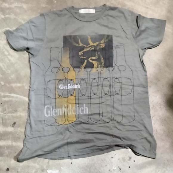GLENFIDDICH T-Shirt Gray L US Made NOS - Picture 1 of 5
